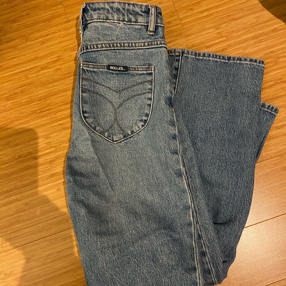 Rollas high waist straight Jeans